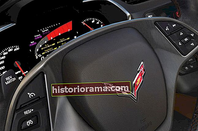 2014 Corvette Stingray vnitřní volant makro