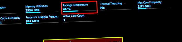 Температура пакета Intel XTU