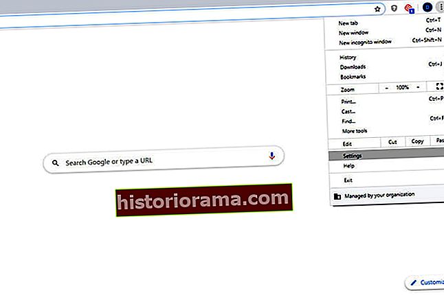 Slika nastavitev Google Chrome