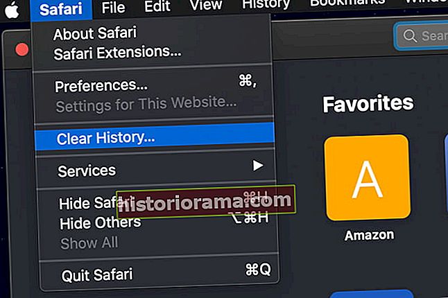 MacOS Safari Počisti zgodovino
