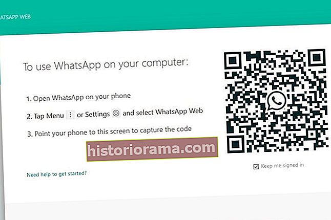 Screenshot webové stránky WhatsApp
