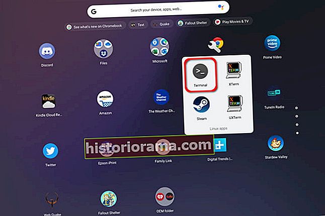 Термінал Chromebook Linux