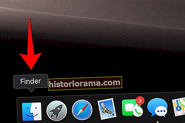 Umístění ikony vyhledávače MacOS