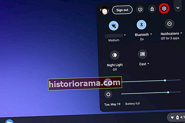 Ikona nastavení systému Chrome OS