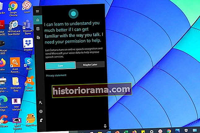 Slika gumba za nastavitve sistema Windows 10 Cortana