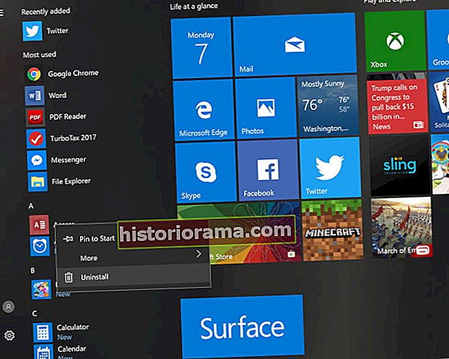 Windows 10 Διαγραφή εφαρμογών