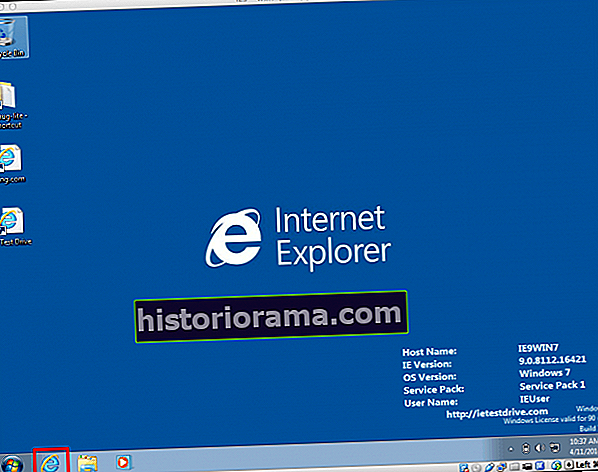 Spuštění aplikace Internet Explorer na ploše