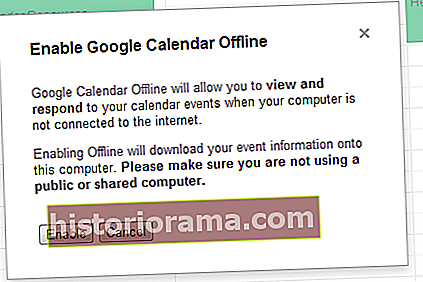 Kalendář offline