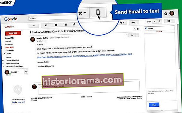 E-mail Chrome na text