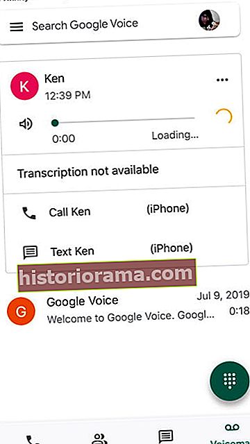 Google Voice iPhone-optagelse