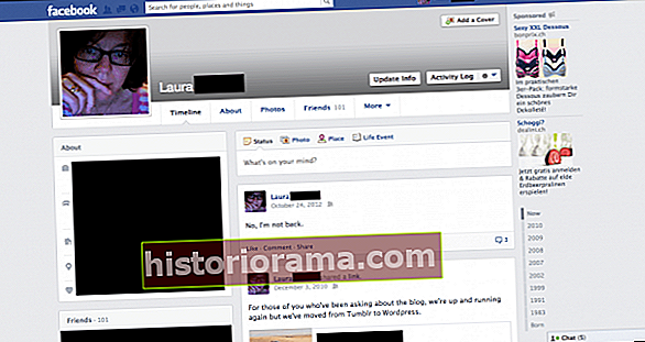 Cronologia Facebook a Laurei