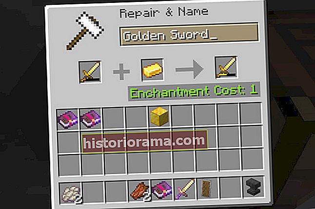 Zlatý meč Minecraft Anvil Repair
