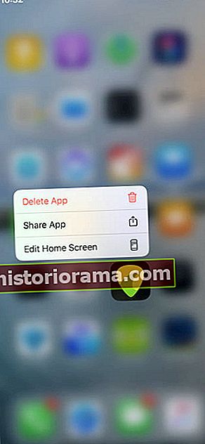 Úpravy domovské obrazovky zařízení iPhone