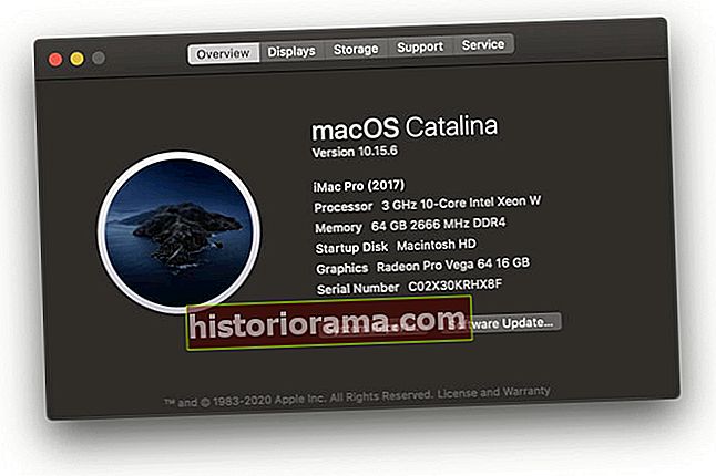 MacOS Catalina O tomto počítači Mac