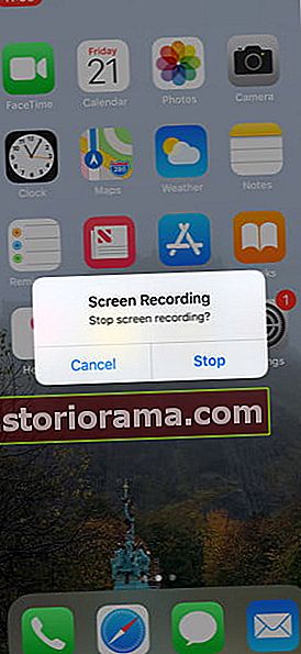 Zvuk pro nahrávání obrazovky iPhone
