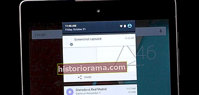 Optager et skærmbillede på en Nexus 9