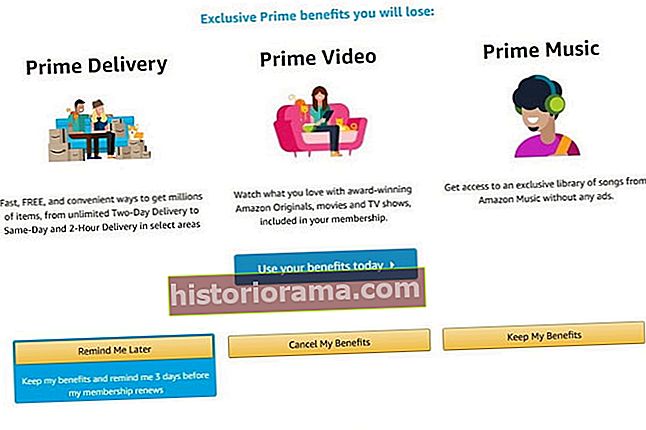 Amazon Prime Potvrďte zrušení