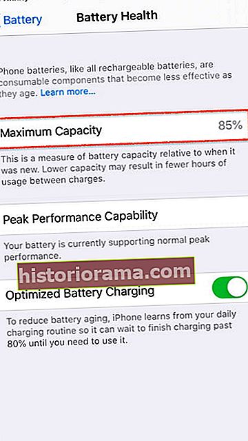 Informace o baterii iPhone