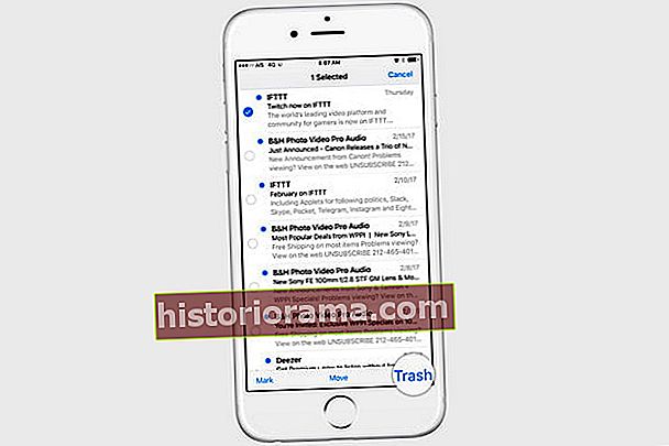 διαγράψτε μηνύματα ηλεκτρονικού ταχυδρομείου στο iOS