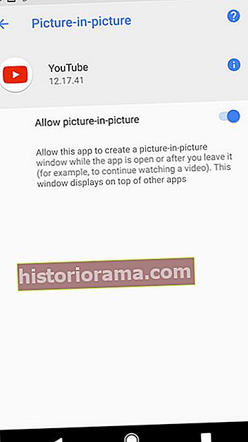 režim obrazu v obraze v systému Android O