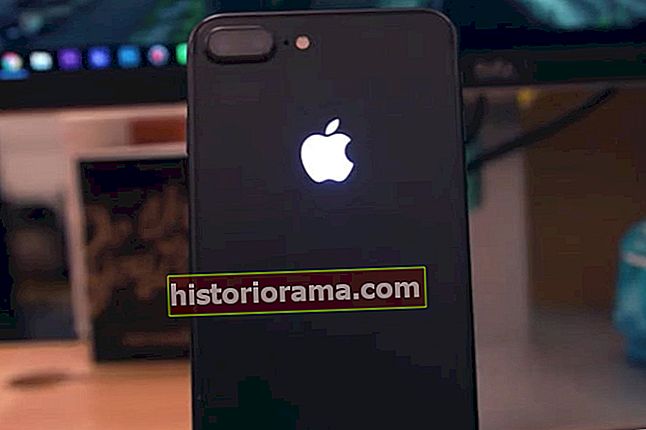 iPhone 7-belyst æble-logo