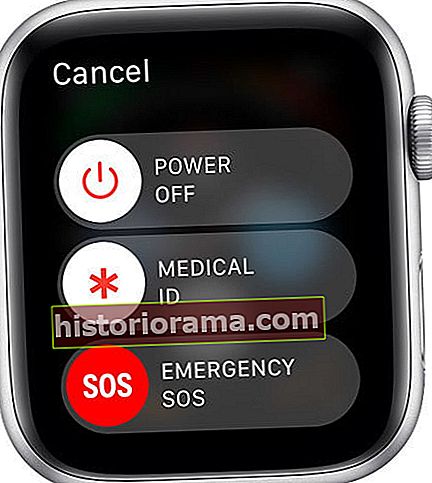 πώς να ρυθμίσετε την ανίχνευση πτώσης στο apple watch watchos5 series4 power off med id emergency sos επιλογές