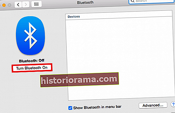 Slå Bluetooth til Mac