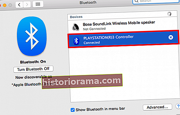 Bluetooth připojení s ovladačem PS3