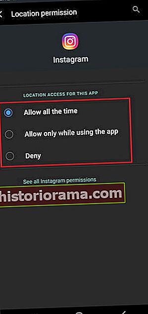 hvordan man styrer, hvilke apps der får adgang til din placering på ios og android screenshot 20200428 121231 tilladelsescontroller