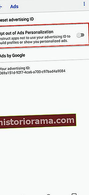 Αναγνωριστικό διαφήμισης Google Android