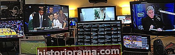Tim Burkes hele datamaskinoppsett, via Gizmodo